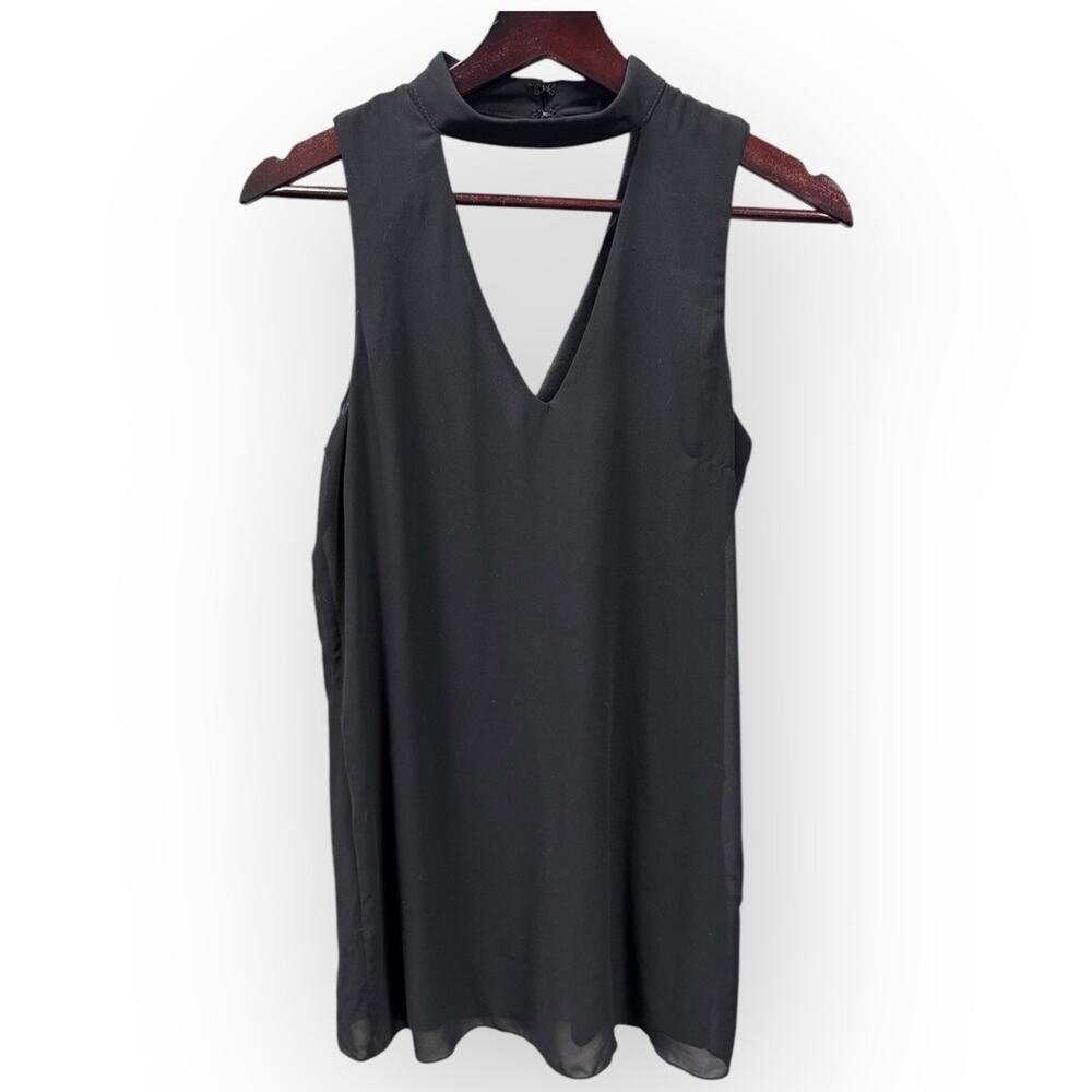 BCX Juniors Mock-Neck Cutout Shift Dress Black Size Small (NWT) - P88 - Picture 2 of 10